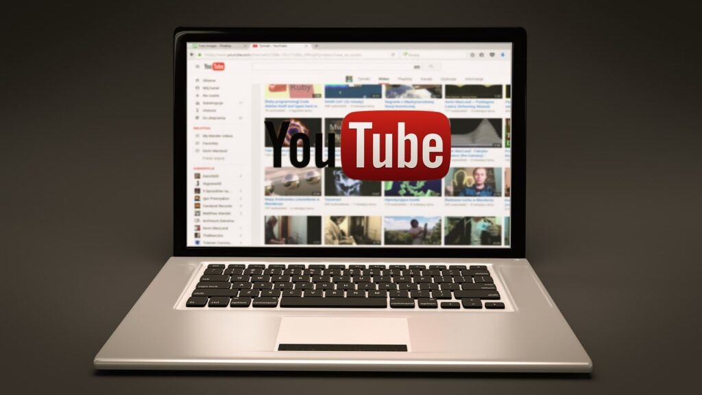 A YouTube page on a Laptop